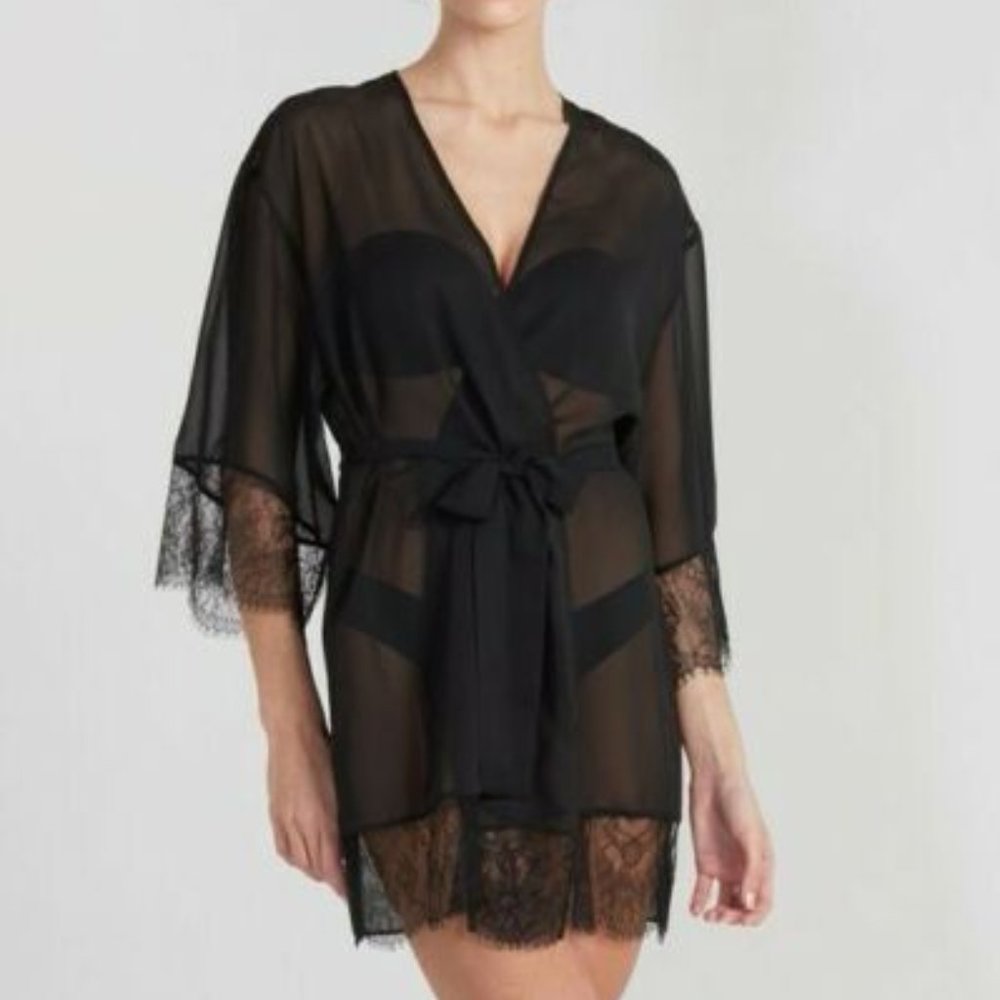 Jacalyn Bennett Tulle lace robe JOURNELLE